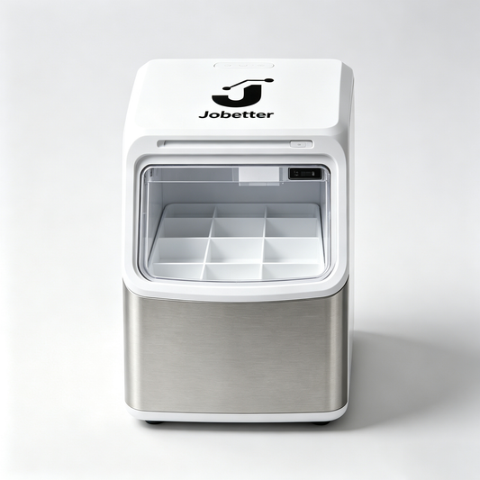 Jobetter Portable Ice Maker for Countertop, Self‑Cleaning Function Compact Automatic Ice Cube Machine, Quick Ice Making for Indoor Daily Use