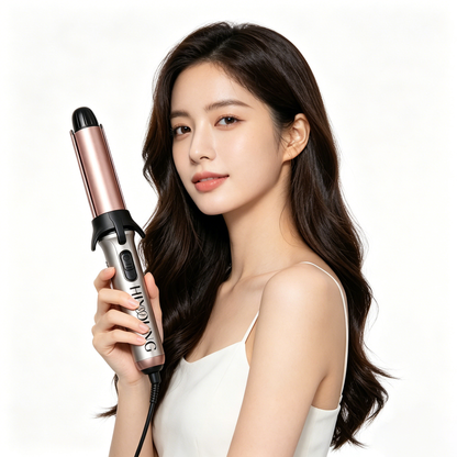HIYOUNG Professional Hair Curling Iron - 1.25" Ceramic Tourmaline Barrel, Fast Heat & Anti-Scald Design, Auto Shutoff, Perfect for Long-Lasting Beach Waves & Curls