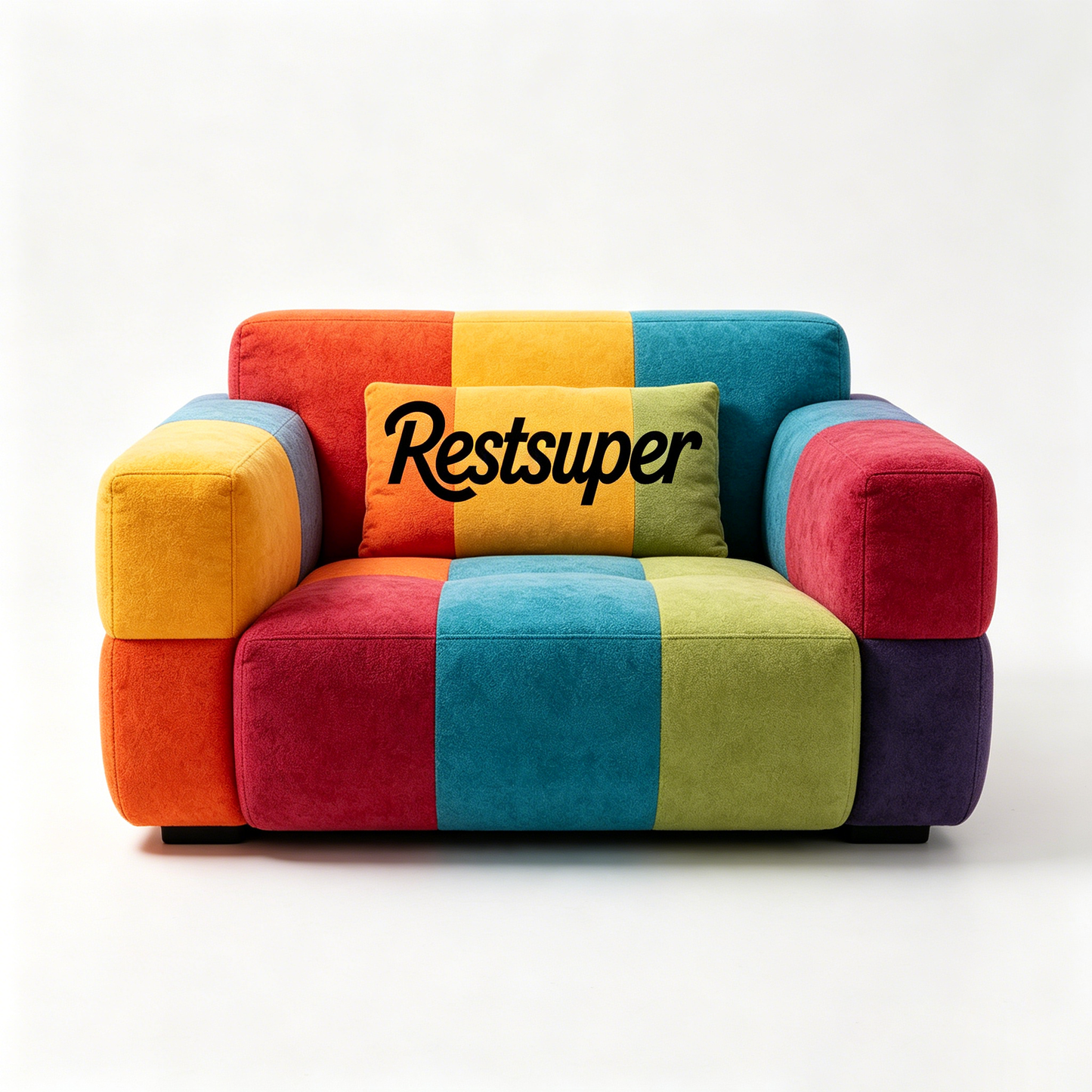 【Restsuper Patchwork Rainbow Sofa】—— Stylish & Comfortable Seating for Your Space