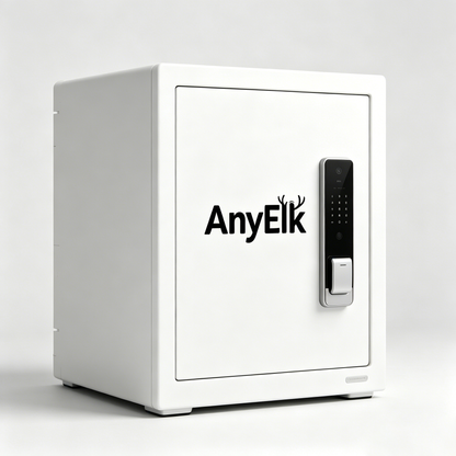 AnyElk Digital Home Safe Box, Fingerprint & Keypad Lock Secure Cabinet, Solid Steel Fireproof Anti-Theft Safe with Removable Shelf for Home, Hotel & Office Valuables Storage