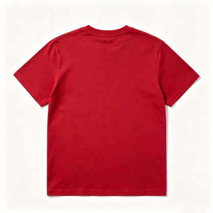 Smallflow Men's Short Sleeve Crew Neck T-Shirt, Solid Red Basic Casual Tee, Soft Breathable Cotton T Shirt for Daily Wear Outdoor Activities