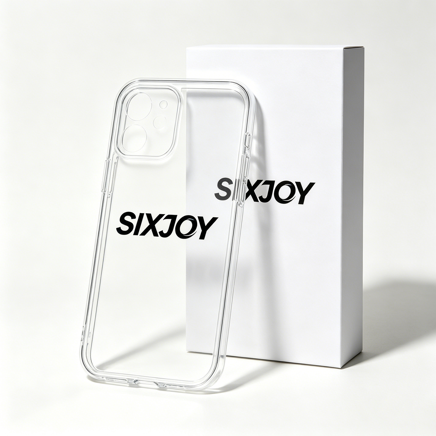 SIXJOY Clear Shockproof Phone Case, Transparent Slim Soft TPU Protective Cover, Anti-Yellow Thin Cell Phone Case for iPhone Daily Use