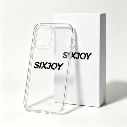 SIXJOY Clear Shockproof Phone Case, Transparent Slim Soft TPU Protective Cover, Anti-Yellow Thin Cell Phone Case for iPhone Daily Use