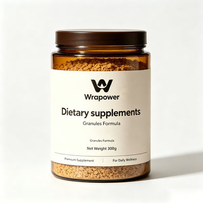 Wrapower Dietary Supplements 300g, Premium Granules Formula Nutritional Supplement, Daily Wellness Support for Adults, UVBlocking Amber Glass Jar with Gift Box