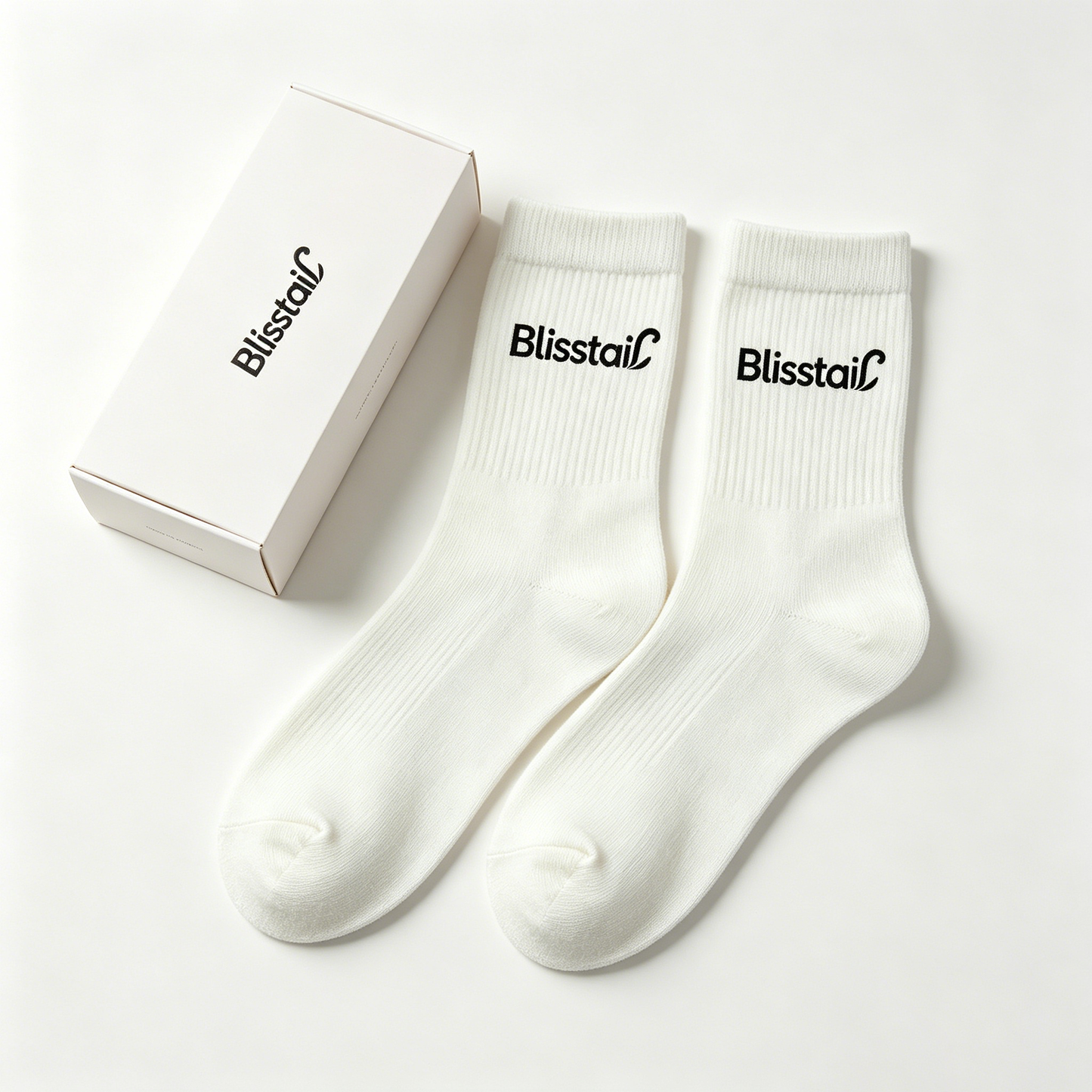 Blisstail 3 Pairs Soft Cotton Crew Socks Breathable Mid Calf Casual Sports Socks Unisex