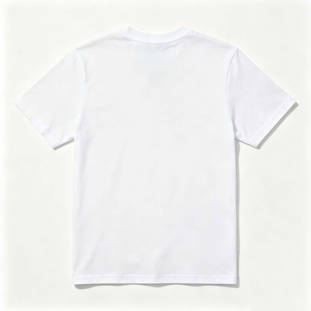 Mythtiger Men's Short Sleeve Crew Neck T-Shirt, Solid White Basic Casual Tee, Soft Breathable Cotton T Shirt for Daily Wear Outdoor Activities