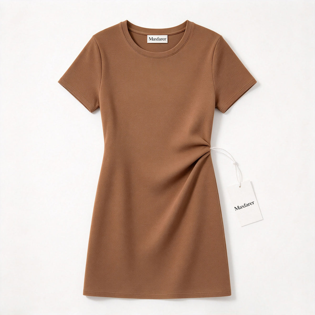 Maxfarer Women Short Sleeve Crew Neck Mini Dress, Casual Slim Fit Bodycon Short Dress for Daily Party Wear