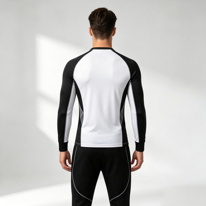 WindAnt Men’s 2 Piece Tracksuit, Long Sleeve Athletic T-Shirt + Jogger Pants Set, Quick Dry Workout Sweat Suit for Soccer Running Training