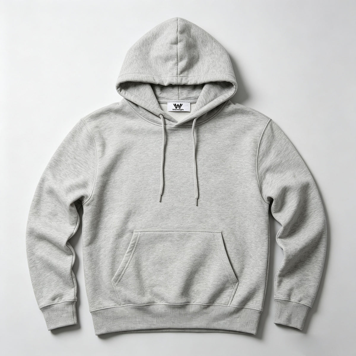 Waveagle Pullover Hoodie, Light Fleece Casual Long‑Sleeve Sweatshirt with Front Kangaroo Pocket for Men