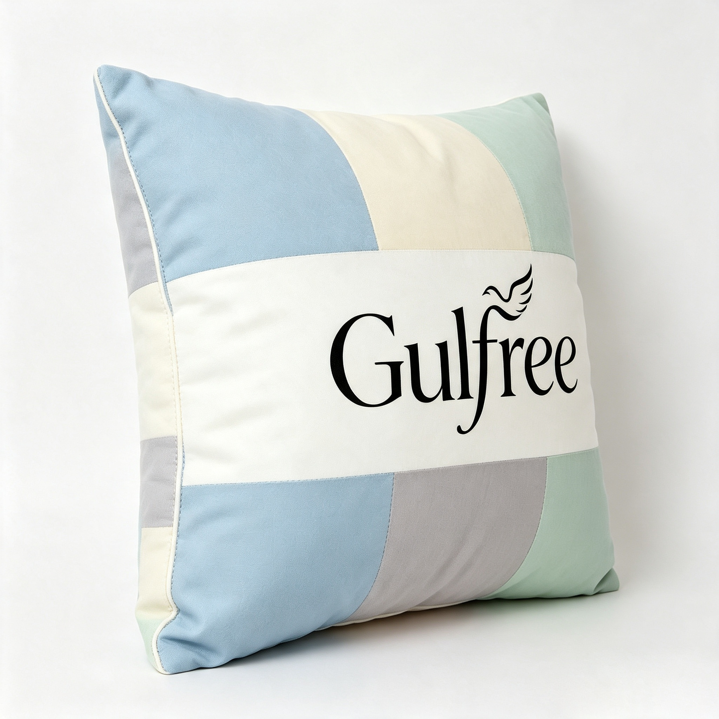 Gulfree Color Block Square Throw Pillow Complete Set, Soft Pastel Cushion with Insert, Vacuum Compressed Home Sofa Decor Pillow Gift Box