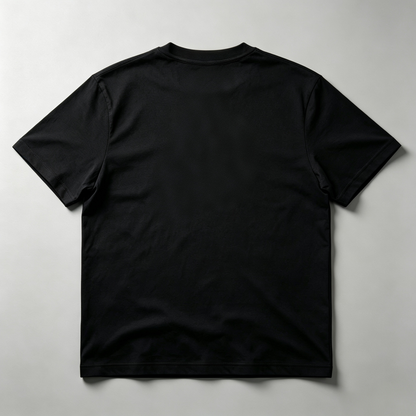 AndHorse Solid Black Crop T‑Shirt, Classic Crew Neck Casual Short Sleeve Top