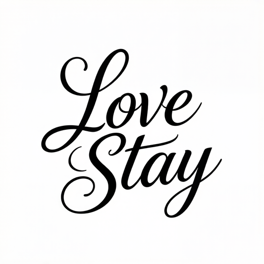 Love Stay Ribbed Crew Socks for Women, Soft Warm Mid Calf Socks, Casual Knit Socks with Leather Label