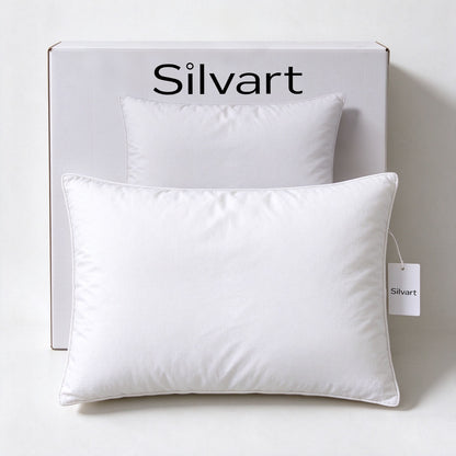 Silvart Bed Pillows for Sleeping, Soft Support Pillow for Side Back Stomach Sleepers, Vacuum Compressed Shipment