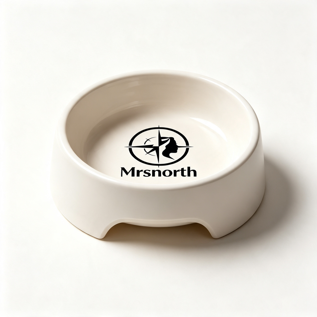 Mrsnorth Ceramic Pet Food Bowl, Non‑Slip Elevated Cat Dog Feeding Dish, Sturdy Wide‑Mouth Pet Feeding Vessel for Food and Water