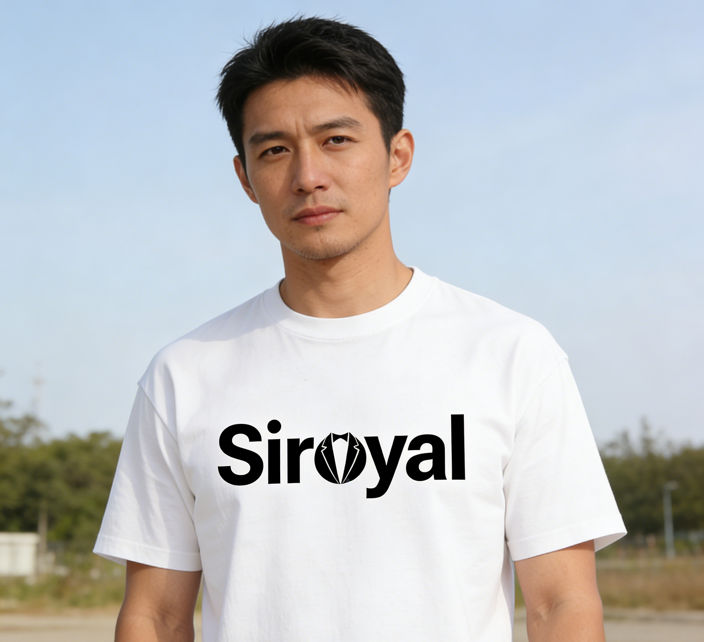 【Siroyal Tuxedo Logo Print T-shirt】—— Elevated Casual Wear for Everyday Style