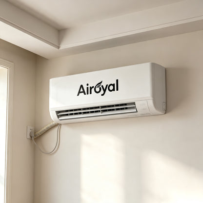 Airoyal Wall Mounted Split Air Conditioner, High Efficiency Energy Saving Cooling Unit, Quiet Indoor Wall AC for Bedroom, Apartment & Home Use, Complete With Installation Guide
