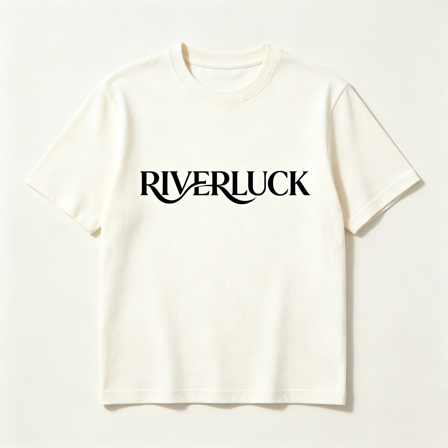 RIVERLUCK Short Sleeve T-Shirt Stretch Soft Cotton Elegant Minimalist Loose Casual Daily Basic Tee