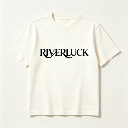 RIVERLUCK Short Sleeve T-Shirt Stretch Soft Cotton Elegant Minimalist Loose Casual Daily Basic Tee
