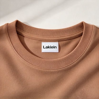 Lakiein Men Solid Color Short Sleeve T-Shirt, Crew Neck Soft Breathable Basic Casual Tee for Daily Wear