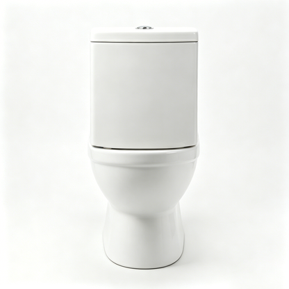 NowTime One-Piece Ceramic Toilet, Dual-Flush High Efficiency Toilet with Soft-Close Seat, Comfort Height, Elongated Bowl, Modern White Design for Bathroom, Easy Clean, Space-Saving