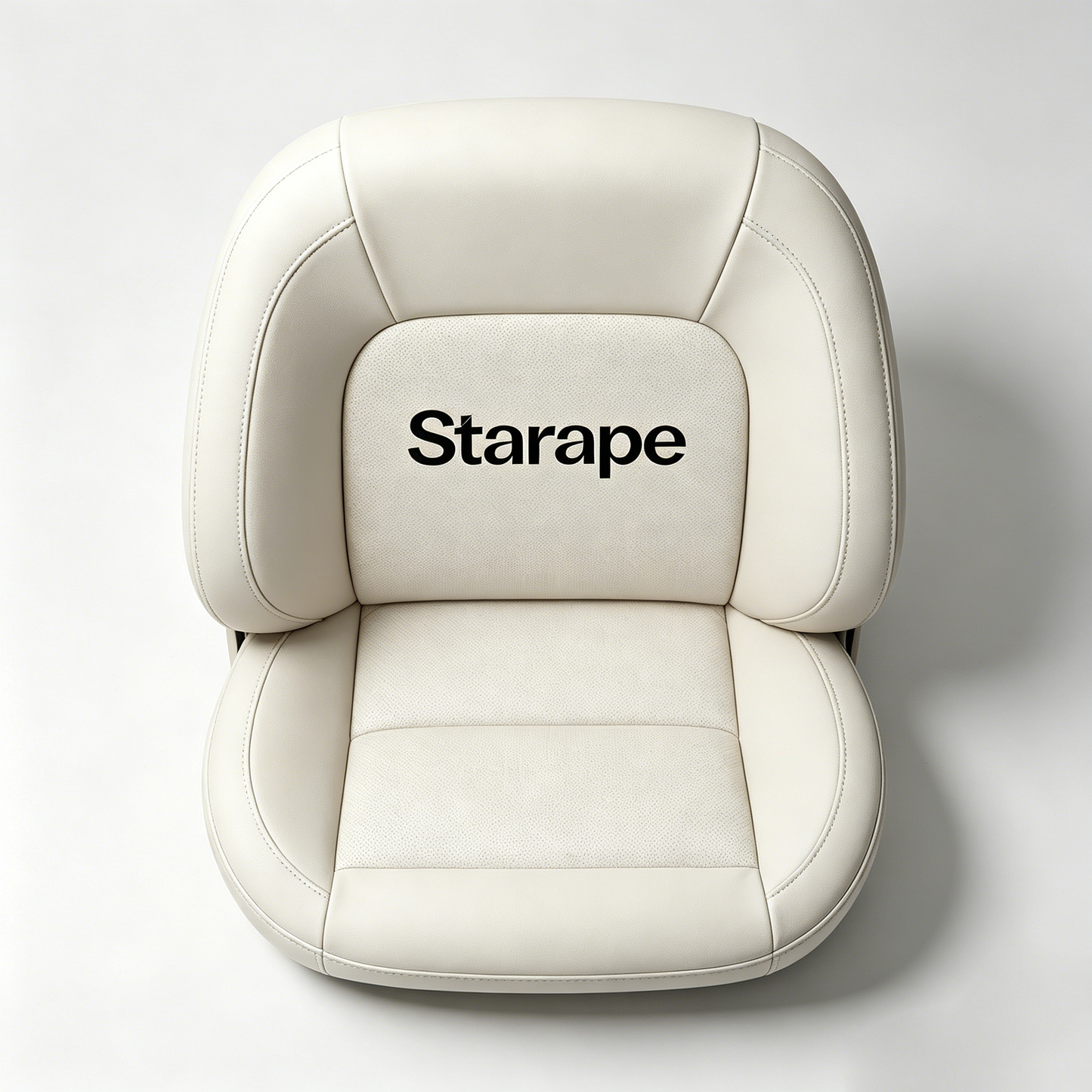 Starape Seats for automobiles Single Car Seat Cover, Cream Breathable Perforated Faux Leather Auto Seat Cushion, Universal Waterproof Single Driver Passenger Seat Protector for Sedan SUV Truck