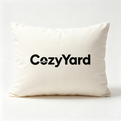 CozyYard Soft Decorative Throw Pillow, Vacuum Compressed Fluffy Square Accent Pillow, Breathable Skin-Friendly Couch Sofa Bed Cushion, Neutral Cream Decor Pillow for Living Room Bedroom Home Decor Gift