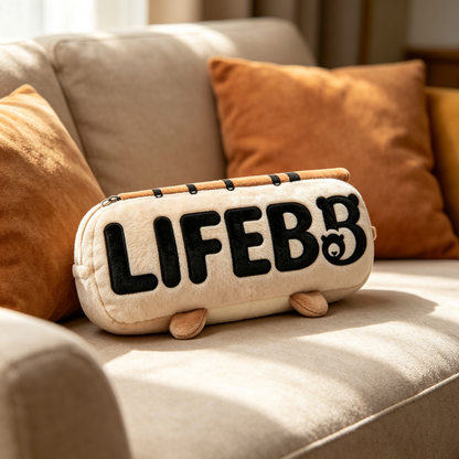 LIFEBB Cute Bear Rectangle Plush toys, Soft Fluffy Stuffed Animal Throw Cushion, Kawaii Bear Decor Plush Toy for Bedroom Sofa, Gift for Kids Adults