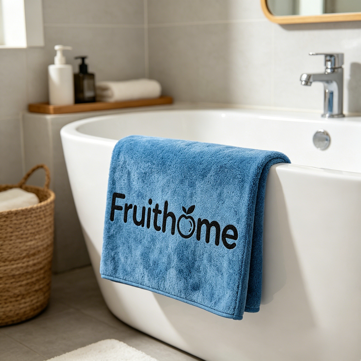 Fruithome Microfiber Soft Bath Towel, Super Absorbent Quick Dry Shower Towel, Lightweight Plush Towel for Bathroom Gym Travel Home Daily Use
