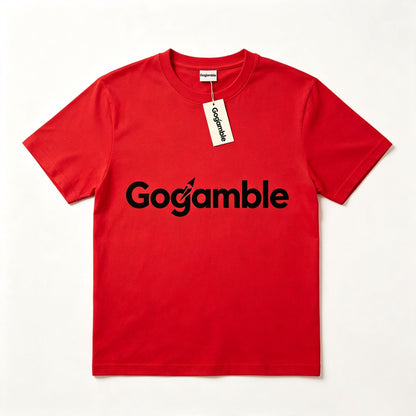 Gogamble Cotton Graphic T-Shirt, Loose Oversized Short Sleeve Casual Basic Tee, Breathable Soft Summer Streetwear Top