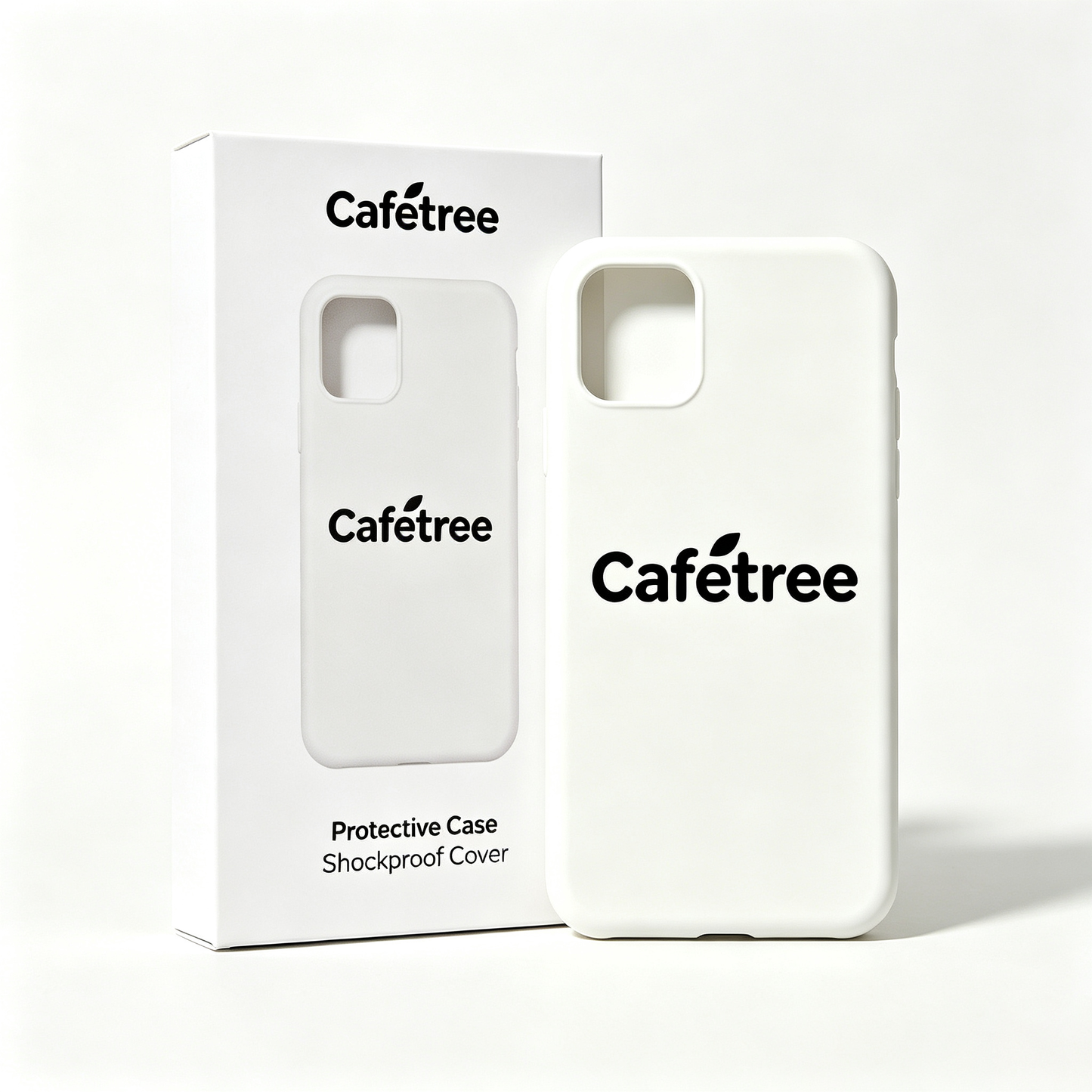 Cafetree Silicone Phone Case, Shockproof Protective Cover, Slim Soft Anti-Slip Case for Smartphone