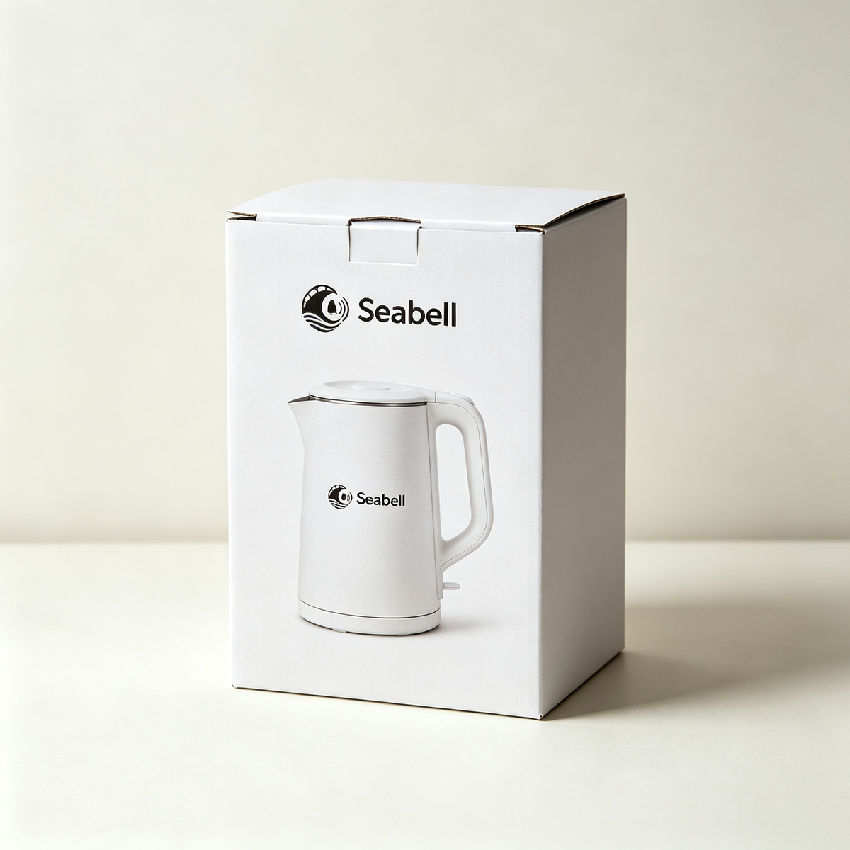 Seabell Electric Kettle, Fast‑Boil Hot Water Boiler, Stainless Steel Inner, Auto‑Shut‑Off & Boil‑Dry Protection, Portable Water Heater for Home, Kitchen, Office