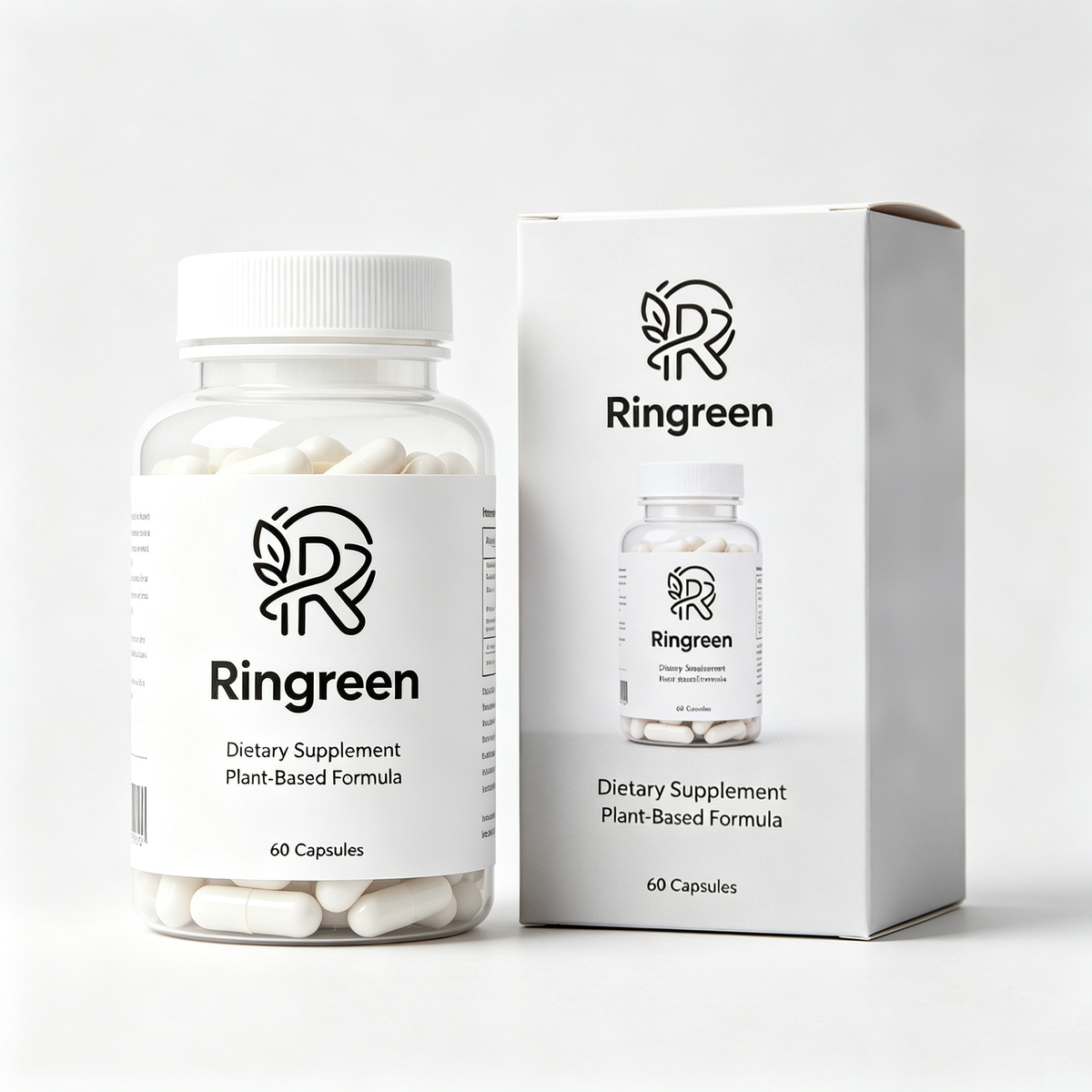 Ringreen All Natural Plant Based Formula Capsules, Daily Wellness Dietary Supplement, Non‑GMO, 60 Count