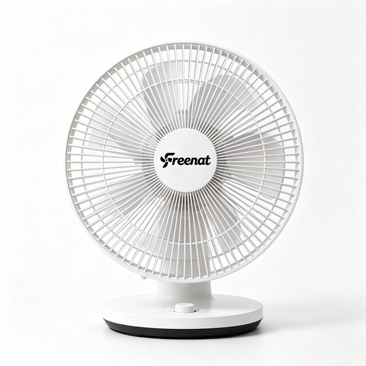 Freenat Electric fan, Quiet Adjustable Speed Circulating Table Fan, Portable Energy Efficient Small Electric Fan for Bedroom Office Home