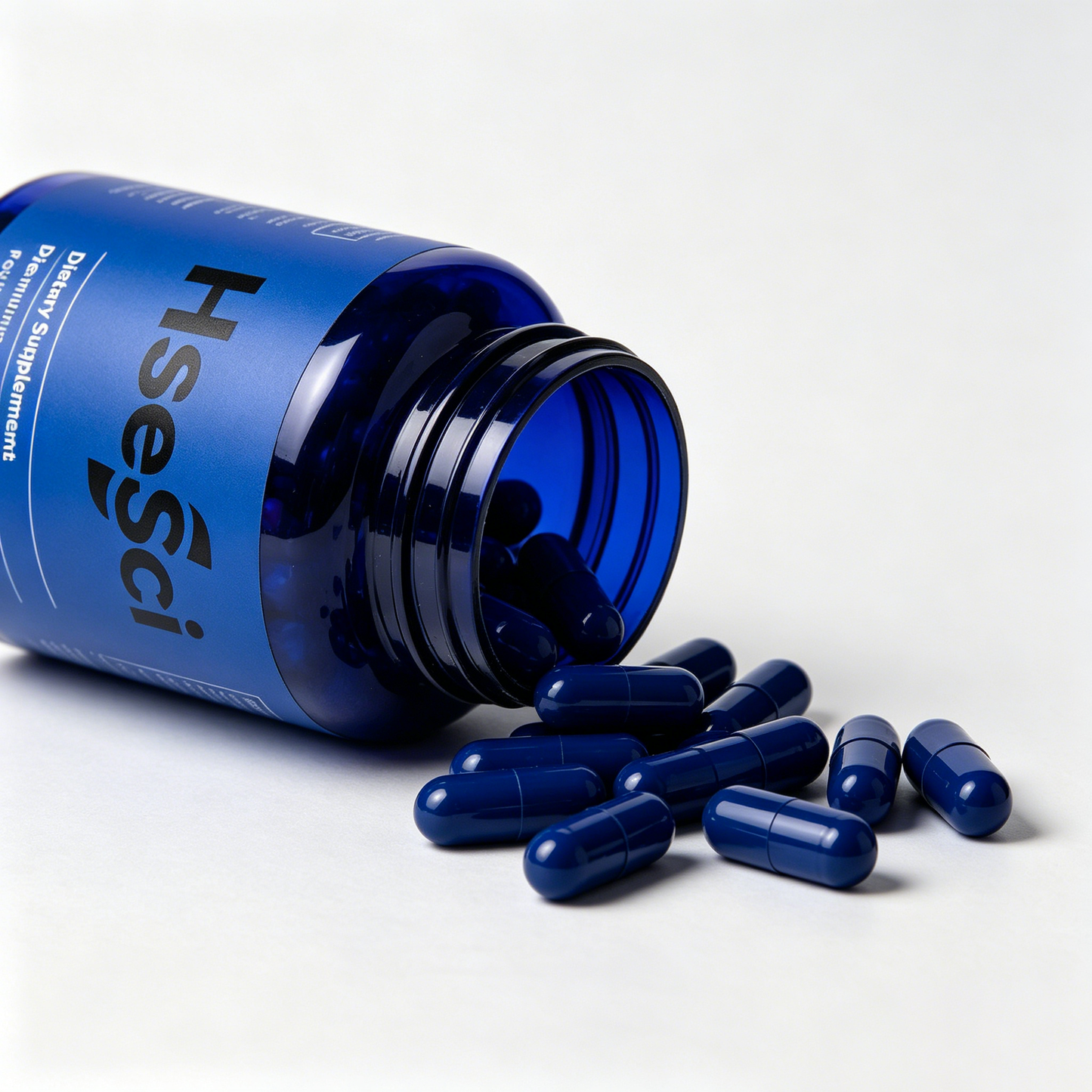 HseSci Premium Daily Dietary Supplement Capsules, Easy-to-Swallow Blue Vegetarian Capsules, Natural Nutritional Wellness Support for Men Women Adults