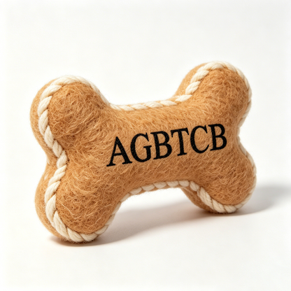 AGBTCB Plush Bone Dog Toy, Durable Squeaky Chew Toy for Puppies & Dogs, Soft Stuffed Bone Toy for Interactive Play & Teething
