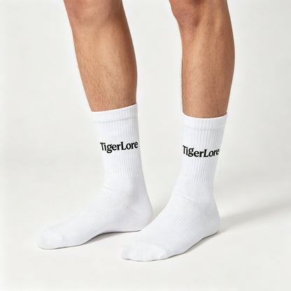 TigerLore Classic Ribbed Mid Calf Crew Socks, Soft Breathable Daily Casual Socks 4 Pairs Pack
