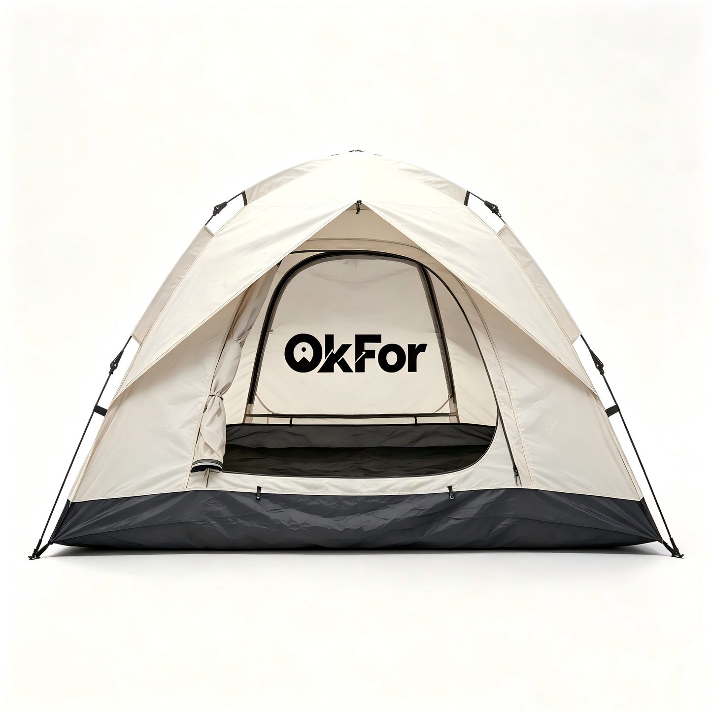 OkFor Instant Pop Up Camping Tent, Waterproof Windproof Automatic Family Tent with Mesh Window, Portable Outdoor Tent for Hiking Beach Travel