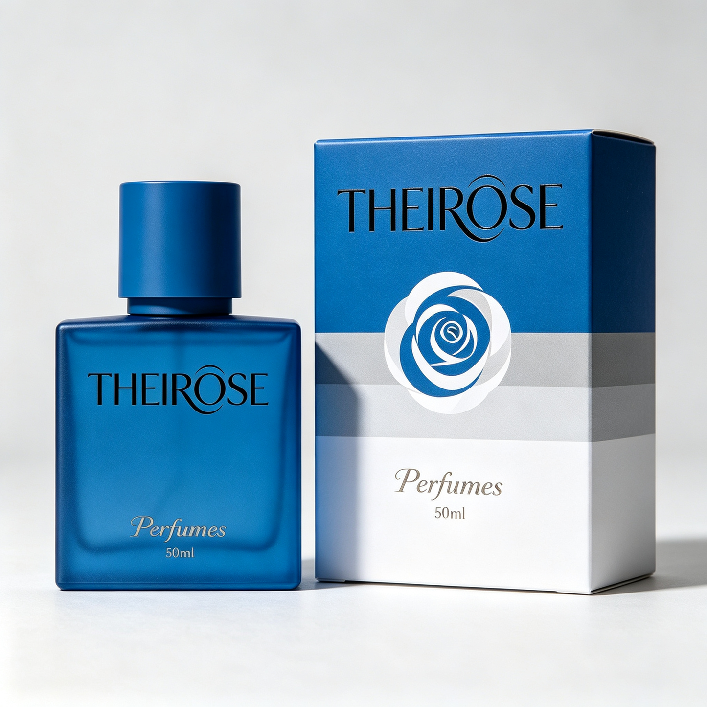 THEIROSE Men Eau de Toilette, Long Lasting Woody Marine Scent Perfume for Men, Matte Blue Square Bottle Fragrance Spray, Masculine Fresh Cologne for Daily Work Dating Travel, Premium Gift Box Fragrance Gift for Him