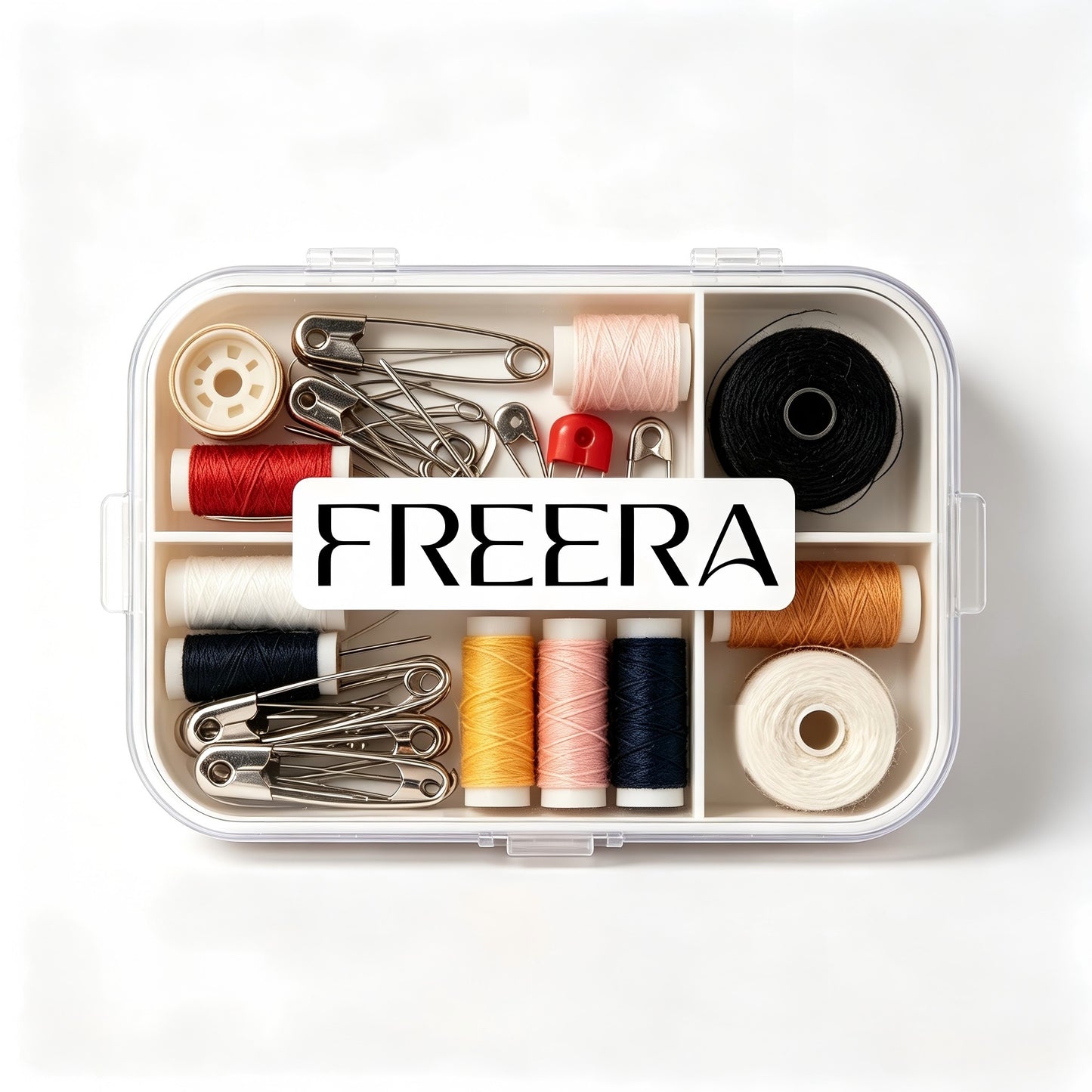 FREERA Portable Sewing Kit, Mini Sewing Supplies Organizer, Multifunctional Sewing Box for Home and Travel