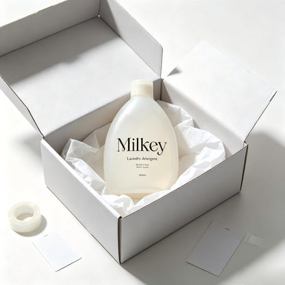 Milkey Gentle Laundry Detergent 500ml, Fresh Scent Underwear Clothes Washing Liquid, Mild Clean Stain Remover Laundry Soap, Safe for Delicates & Daily Fabrics