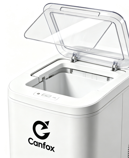 Canfox Countertop Ice Maker, Portable Automatic Ice Making Machine, Fast Ice Cube Maker for Home Kitchen, Bar, RV, Camping & Party
