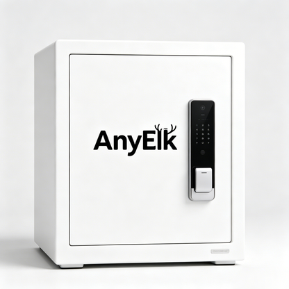 AnyElk Digital Home Safe Box, Fingerprint & Keypad Lock Secure Cabinet, Solid Steel Fireproof Anti-Theft Safe with Removable Shelf for Home, Hotel & Office Valuables Storage