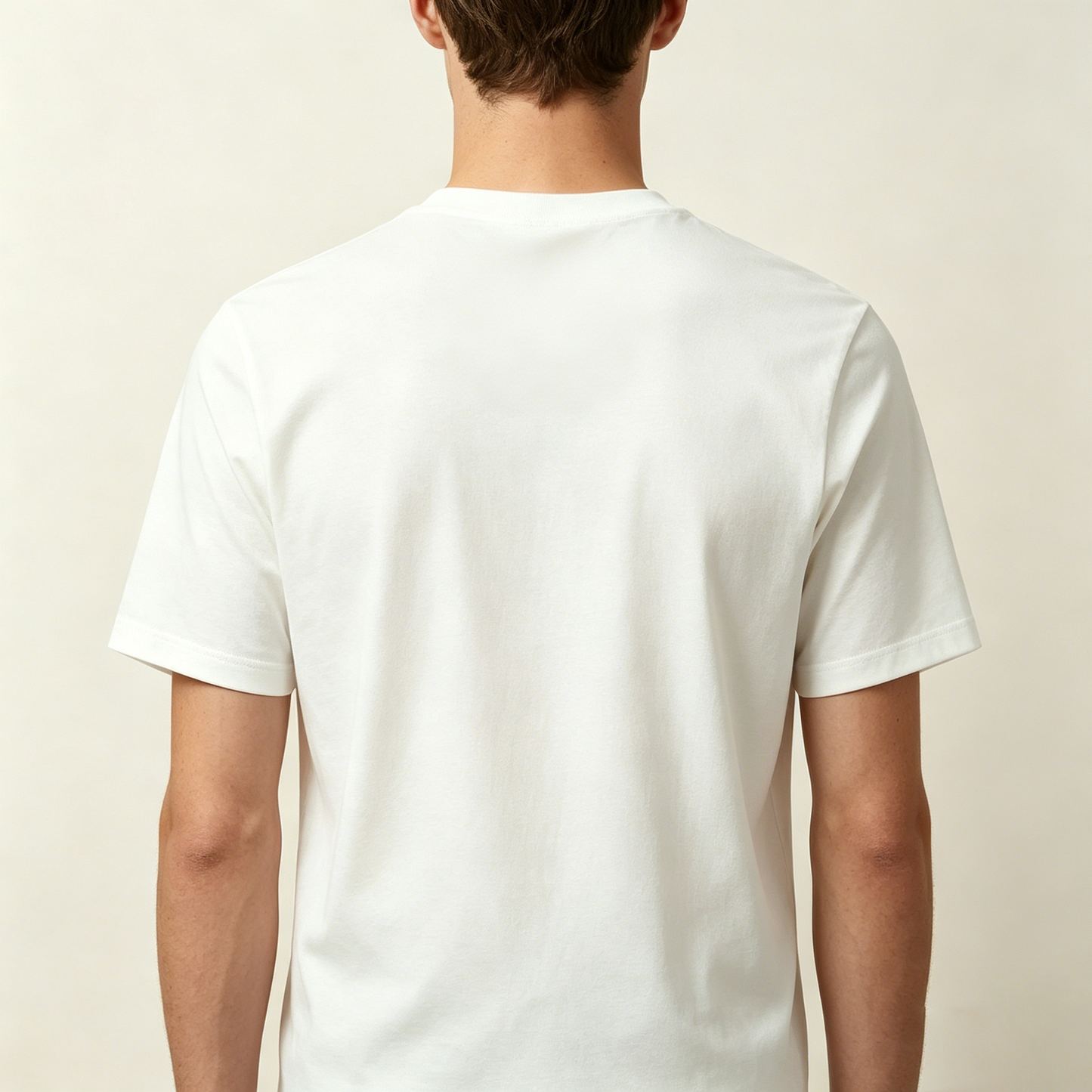 Inentionew Men's Classic Crew Neck Short Sleeve T-Shirt, Premium Soft Cotton Basic Solid White Casual Daily Wear Top Tee