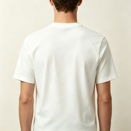 Inentionew Men's Classic Crew Neck Short Sleeve T-Shirt, Premium Soft Cotton Basic Solid White Casual Daily Wear Top Tee