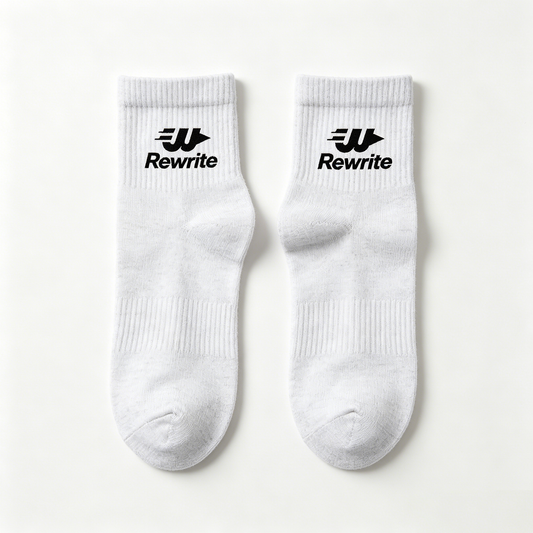 Rewrite Men's Cotton Mid-Calf Crew Socks, Breathable Athletic Sports Socks, Casual Daily Wear Socks 7 Pairs Pack