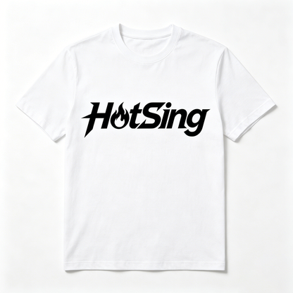 HotSing Men’s Crew Neck Short Sleeve T-Shirt, Premium Soft Combed Cotton Loose Fit Basic Tee, Flame Detail Streetwear Breathable Casual Top for Workout Daily Outfit