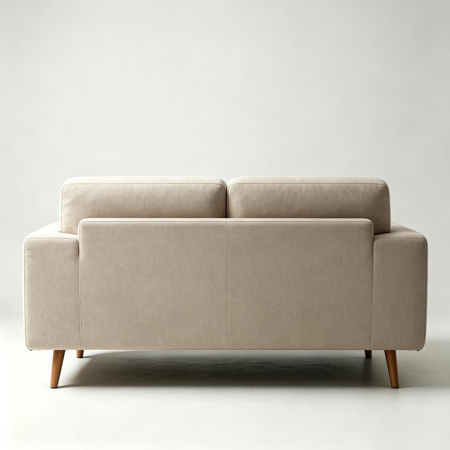 Inwise Modern 2-Seater Fabric Loveseat Sofa, Soft Upholstered Small Couch with Solid Wood Legs, Compact Minimalist Loveseat for Apartment Living Room Office