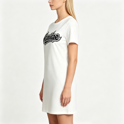 Wearidae Women's Short Sleeve Mini T-Shirt Dress, Casual Crew Neck Loose Fit Above Knee Tee Dress, Everyday Basic Soft Short Dress for Summer Daily Wear