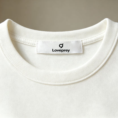 Loveprey Women's Short Sleeve Mini Dress, Crew Neck Slim‑Fit Casual A‑Line Short Dress for Daily Wear