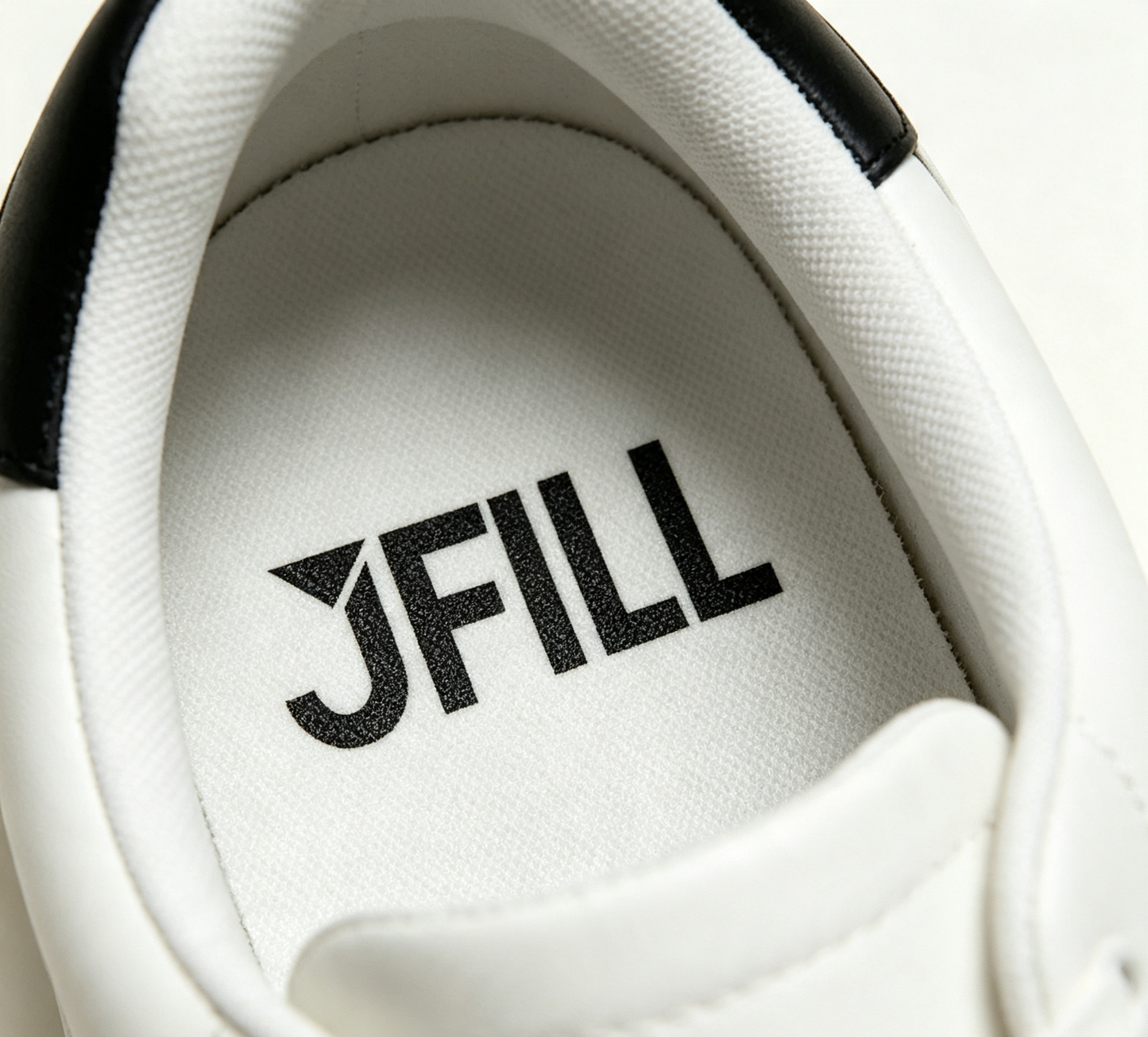 JFILL Classic White Low Top Sneakers for Men, Casual Lightweight Skate Shoes, Comfort Non-Slip Walking Fashion Platform Sneakers Daily Wear